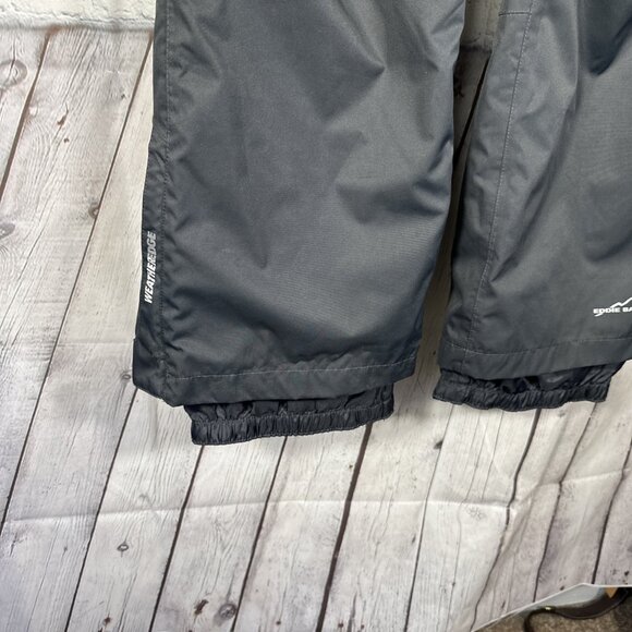 Eddie Bauer Mens Black Weatheredge Pants Large Insulated Ski Snow boarding READ - Picture 3 of 13